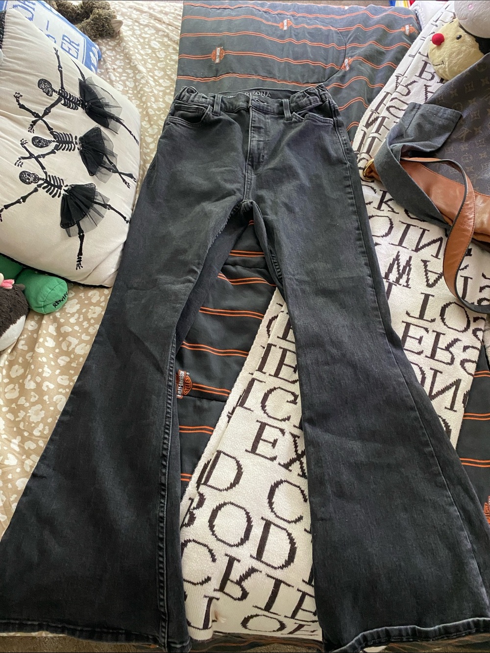 Arizona Jean Company Black Flare Jeans for Women